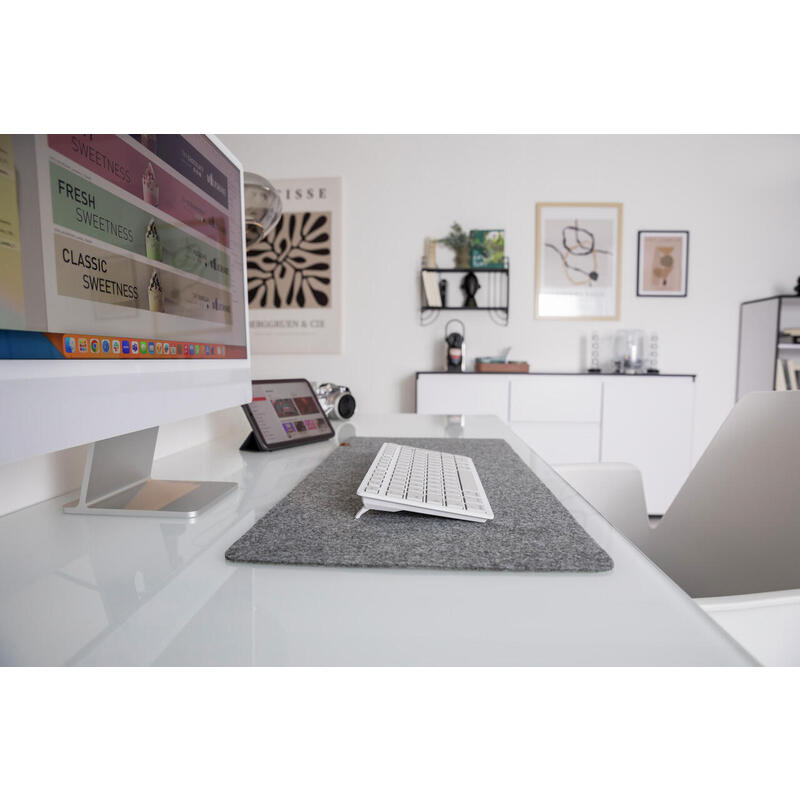 Cherry Kw 7100 Mini Bt Para Mac, Teclado Blanco/Plateado, Disposición De, Tecnología De Tijera Cherry Sx Jk-7110de-25