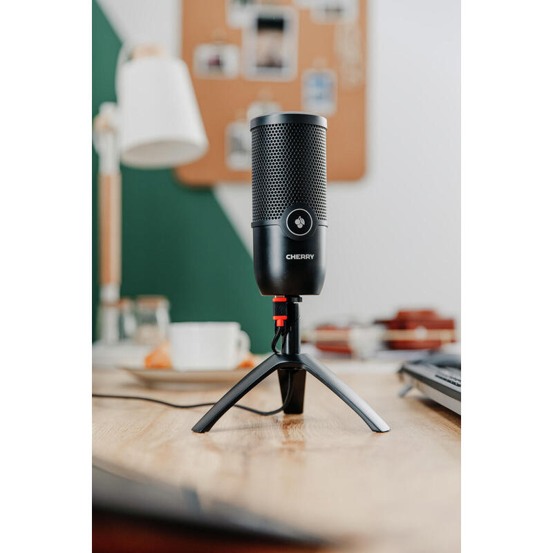 Cherry Um 3.0 Negro Micrófono De Superficie Para Mesa