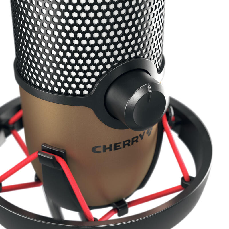 Cherry Um 9.0 Pro Rgb Negro, Cobre Micrófono De Superficie Para Mesa