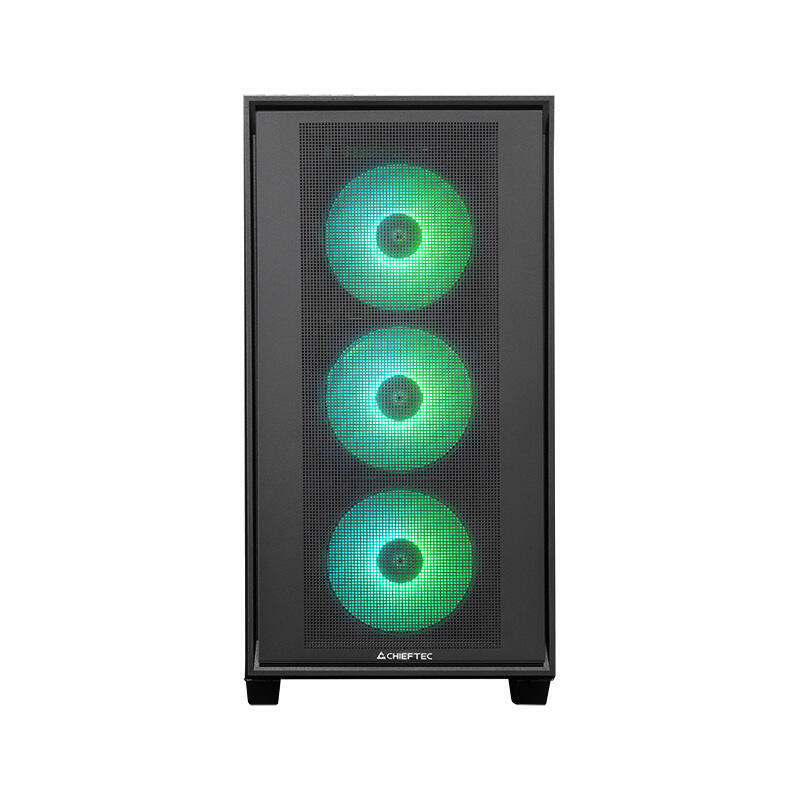 Chieftec Hunter 3 Gs-03b-Op, Caja Torre Negra, Vidrio Templado Gs-03b-Op