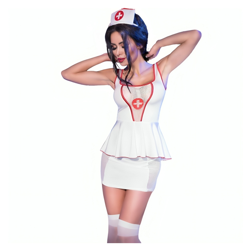 Chilirose - Cr 4160 Disfraz Enfermera Top & Falda S/M