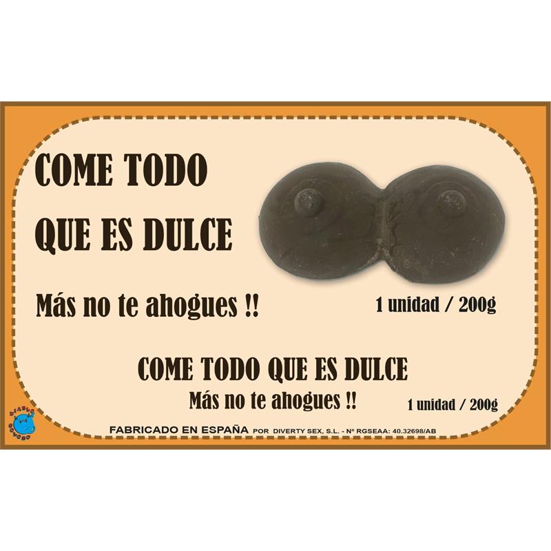 Chocolatina Chocolate Puro Forma De Pecho 200 Gr