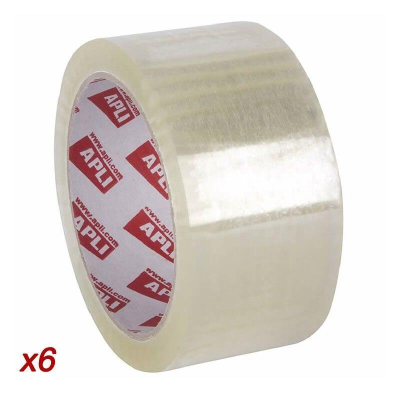 Cinta Adhesiva De Embalaje Transparente Apli 11592 4.8cm X 66m 6 Unidades