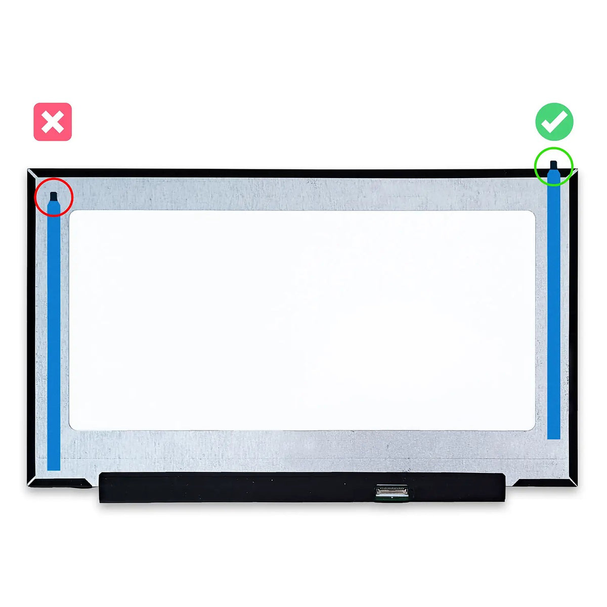 Cinta Adhesiva Azul Para Pantalla De Portátil 13.3-17.3 Pulgadas 220X8X0.3 Mm