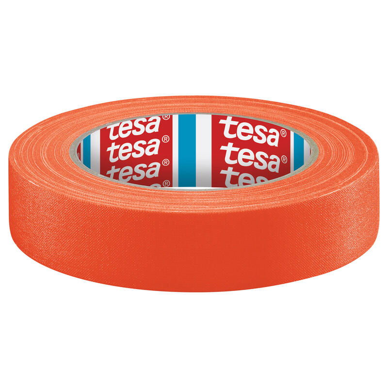 Cinta Adhesiva Tesaband, 25m X 19mm, Naranja Neón