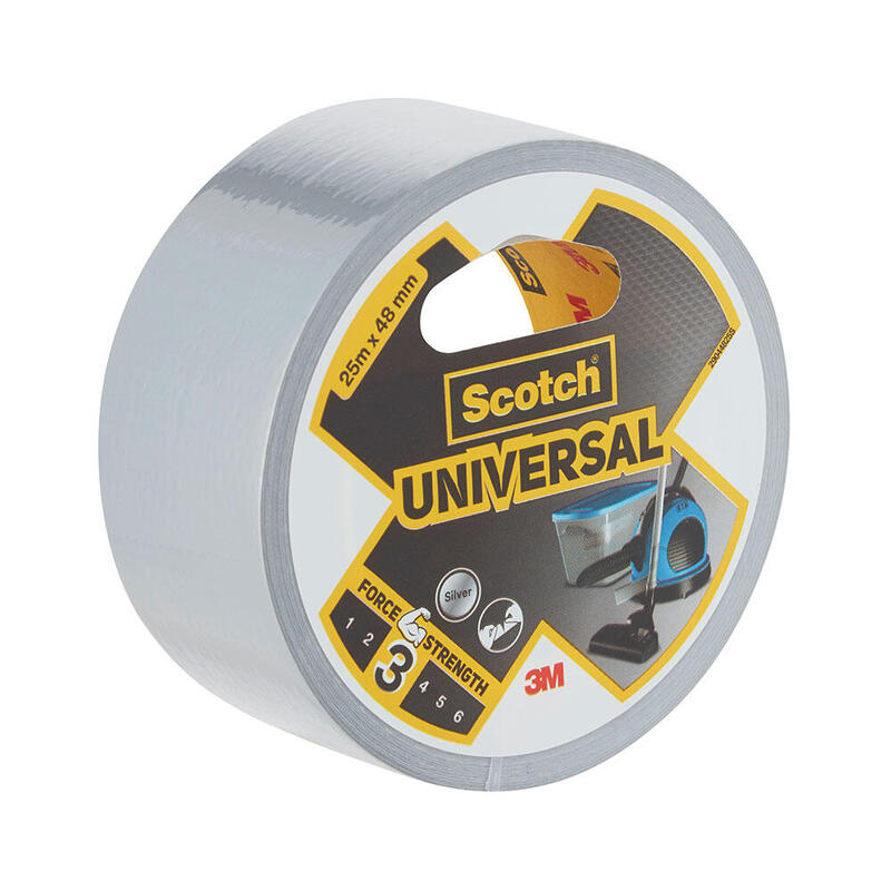 Cinta Americana Universal 3; 25 M X 48 Mm, Gris