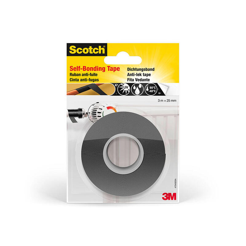 Cinta Autosellante Para Reparaciones Negra 25 Mm X 3 M