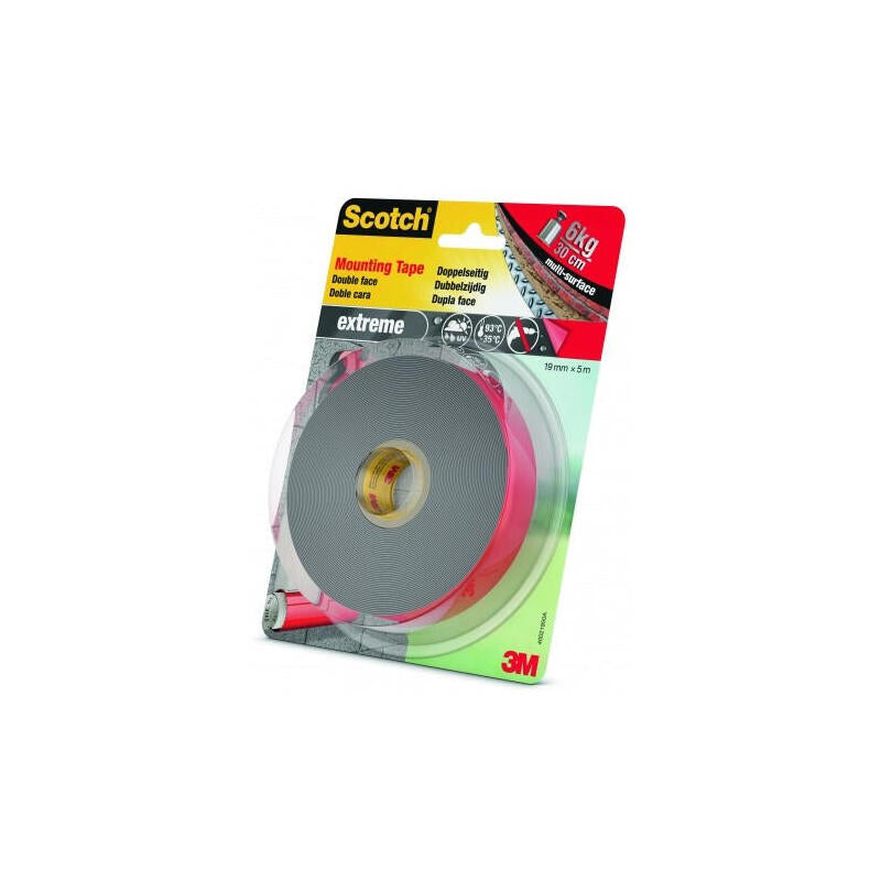 Cinta Doble Cara De Montaje Para Exteriores Extreme, 19mmx5m, Máx 13 Kg