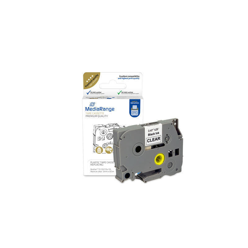Cinta Mediarange Aprox. Brother Tz-131 Tze-131 12mm 8m Negro