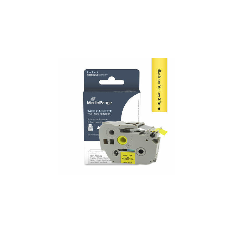 Cinta Mediarange Aprox. Brother Tz-651 Tze-651 24mm 8m Negro