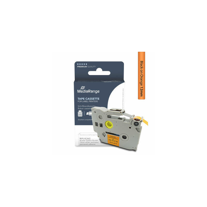 Cinta Mediarange Aprox. Brother Tz-B31 Tze-B31 12mm 8m Negro