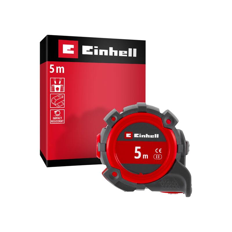 Cinta Métrica Einhell 5 Meter (Negro/Rojo) 370550
