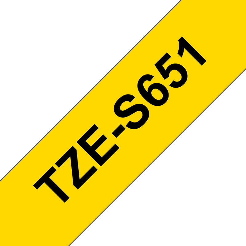Cinta Original Amarillo / Negro Brother Laminada Superadhesiva 24mm