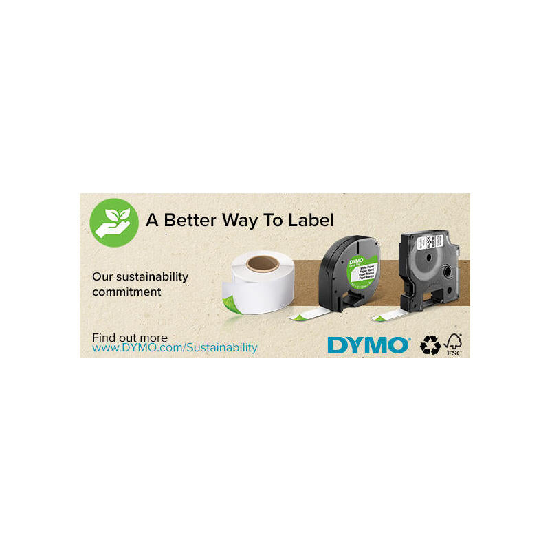 Cinta Rotuladora Autoadhesiva Dymo D1 24mm X 7 Metros De Longitud Para Rotuladoras Label Manager, Negro Sobre Blanco
