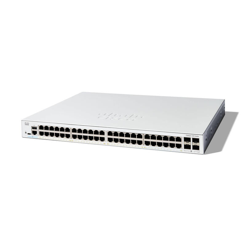 Cisco Catalyst 1200-48t-4g Conmutador L3 Inteligente 48 X 10/100/1000base-T + 4 X 1 Gigabit Ethernet Sfp+ Montaje En Rack