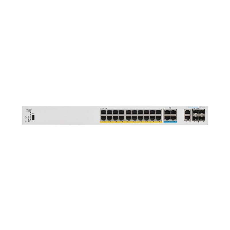 Cisco Catalyst 1300-24mgp-4x Conmutador L3 Gestionado 16 X 10/100/1000 (Poe+) + 8 X 2.5g (Poe+) + 4 X 10 Gigabit Sfp+ Montaje En Rack Poe+ (195 W)