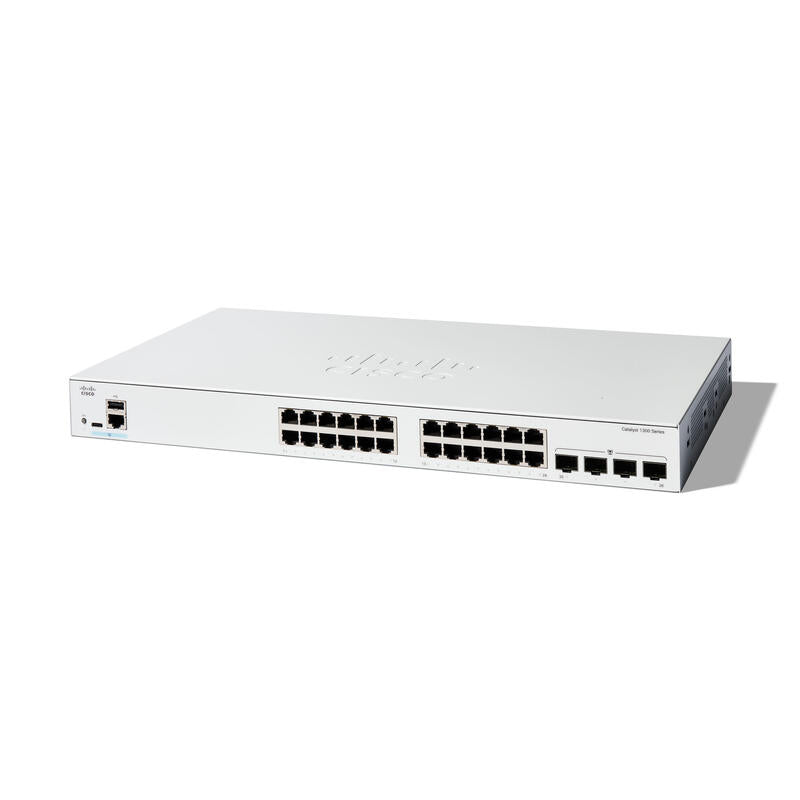 Cisco Catalyst 1300-24t-4g Conmutador L3 Gestionado 24 X 10/100/1000base-T + 4 X Gigabit Sfp Montaje En Rack