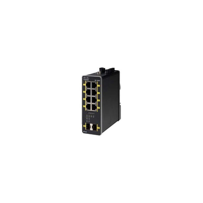 Cisco Industrial Ethernet 1000 Series Conmutador Gestionado 8 X 10/100/1000 (Poe+) + 2 X 1000base-X Sfp (Uplink) Montaje En Riel Din Poe+ Alimentación Cc