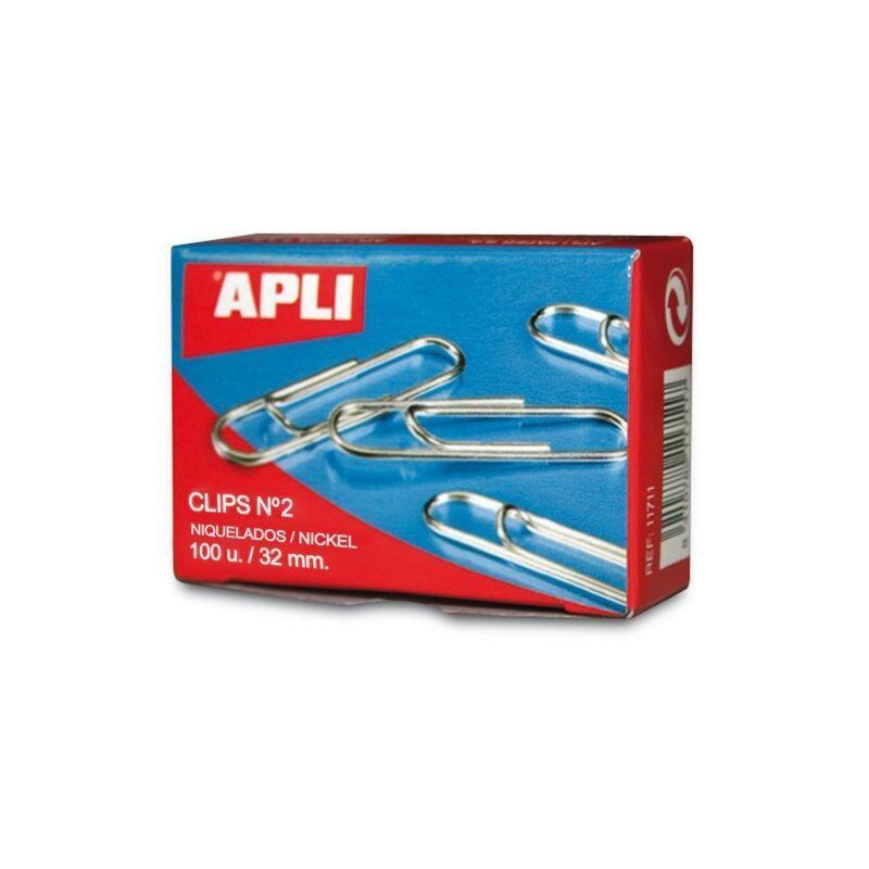 Clips Apli 11714 - 2 · 10 Cajas X 100 Unidades · Plata