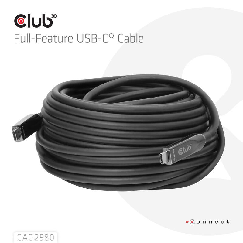 Club3d Usb-C Aoc-Cable 8k 10gbps 60w 15m M M