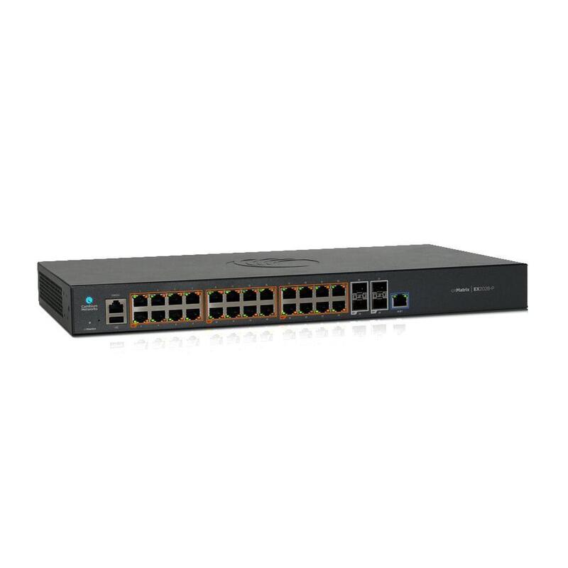 Cnmatrix Ex2028-P, - Intelligent Ethernet Poe - Switch, 24 1g And 4 Sfp+ Fiber Ports - No Power Cord. Enterprise Grade L2, L3 - Warranty: 60m