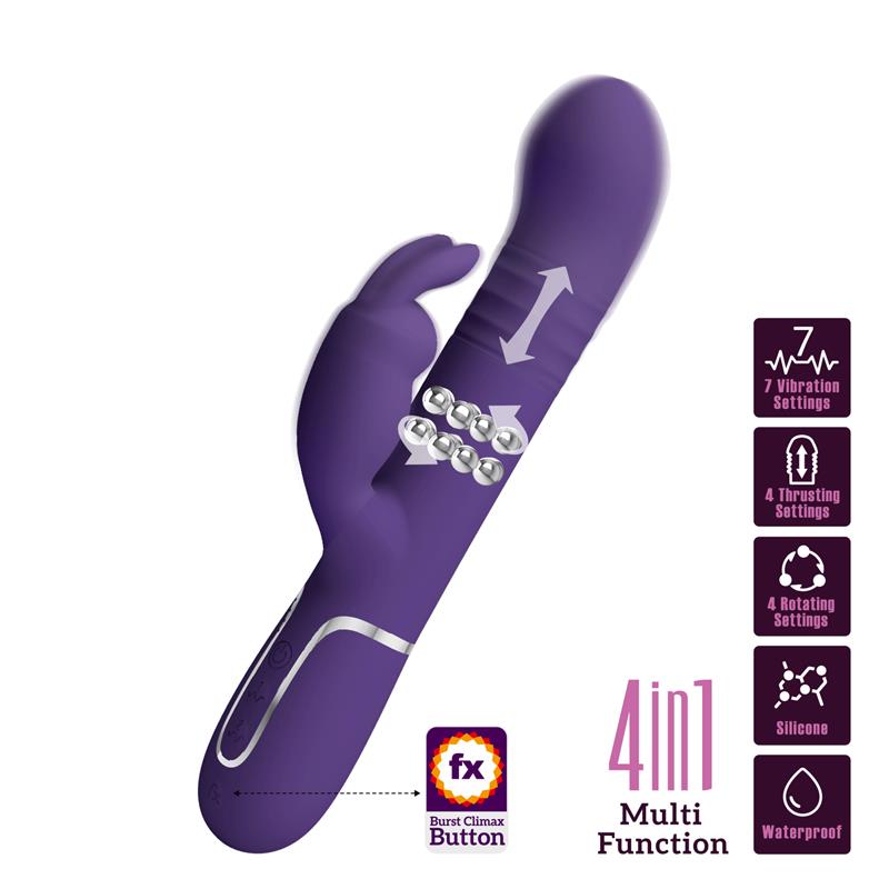 Pretty Love - Coale Vibrador Rabbit 4 En 1 Morado