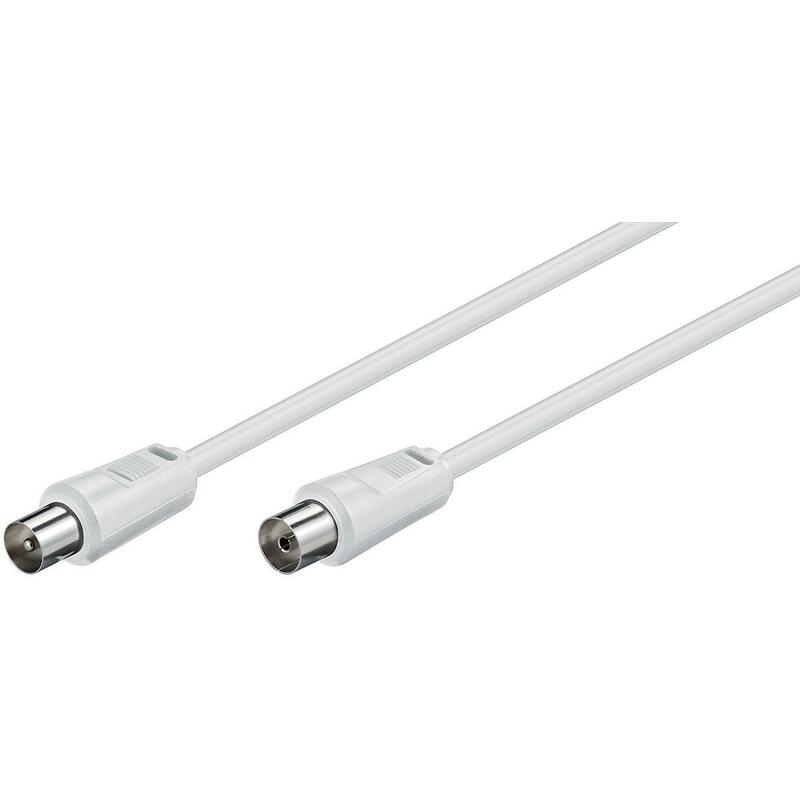 Coax M-F 1.5m White 75 Ohm Double Shielded