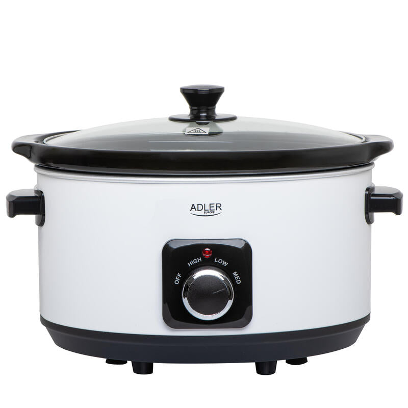 Cocina Lenta Adler Ad 6413r, 5,8 L, Blanca