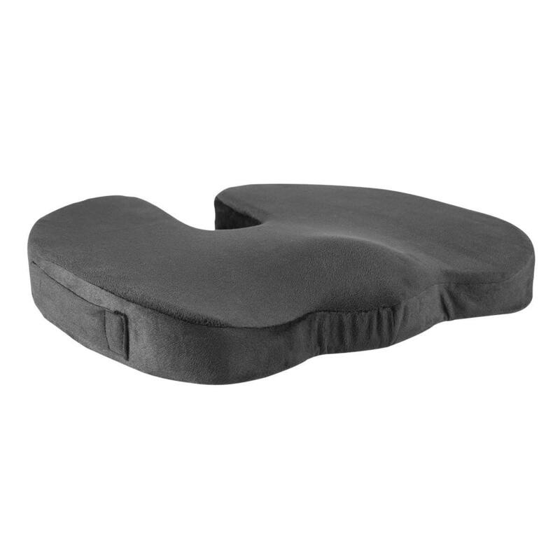 Cojín Ortopédico Para Asiento Con Espuma Viscoelástica Y Asa, Color Negro.
