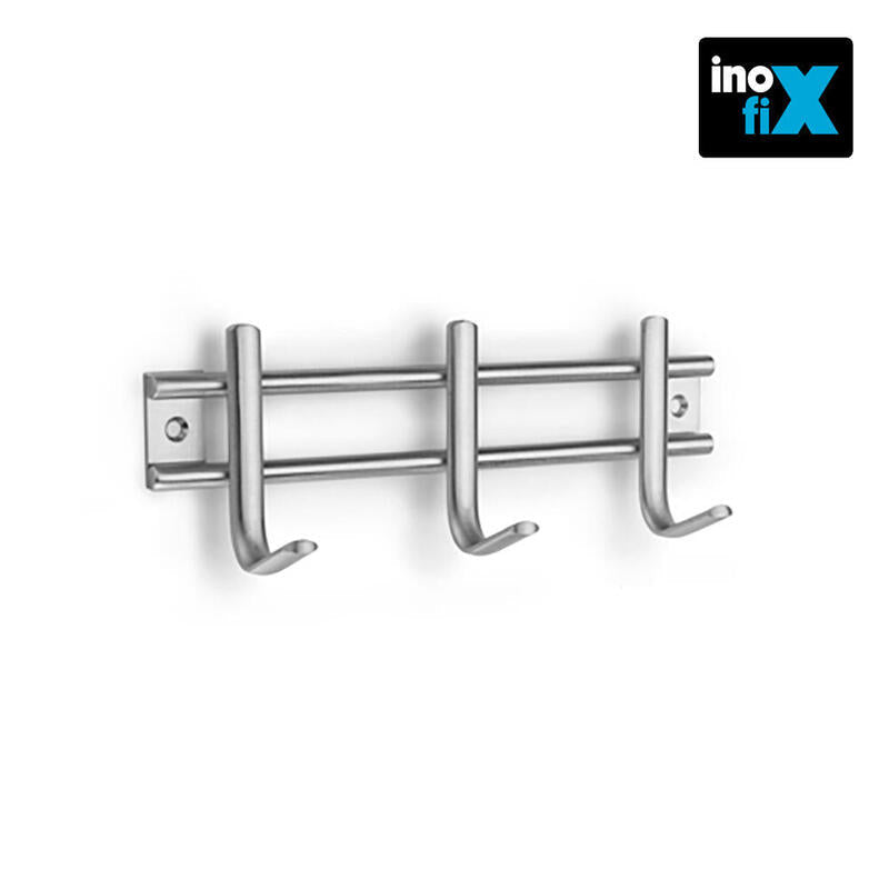 Colgador Acero Inoxidable 3 Ganchos (Blister) Inofix