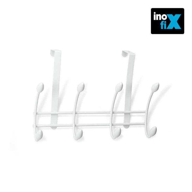 Colgador Sobrepuerta Acero Blanco (Blister) Inofix