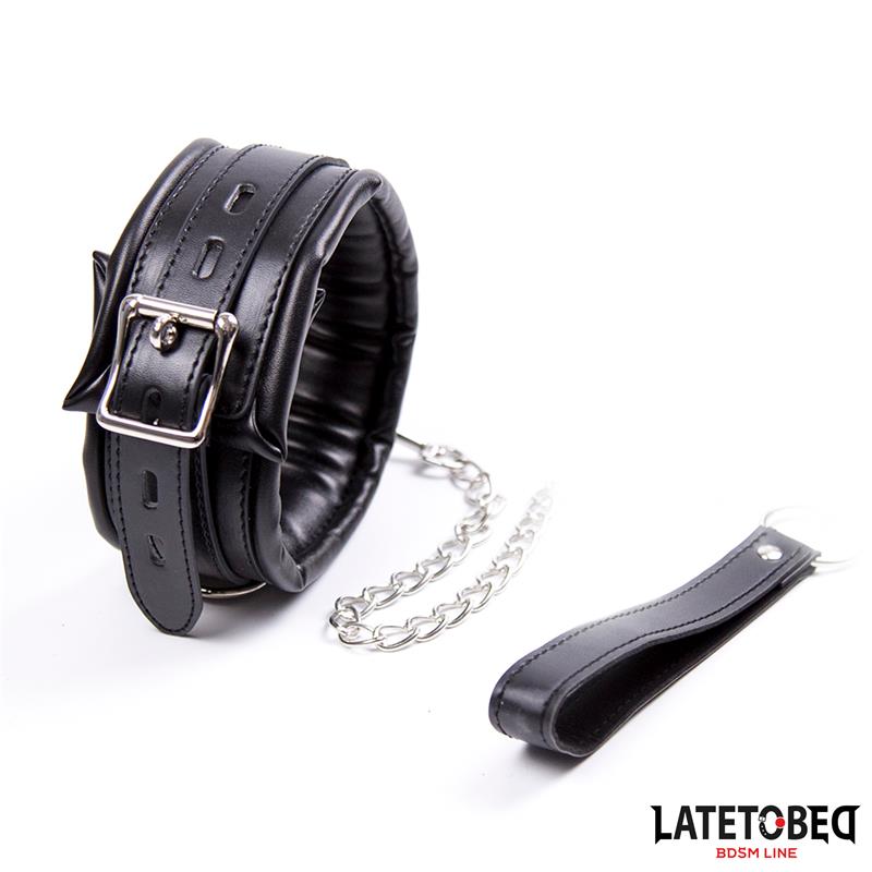 Collar Acolchado Grande Con Correa