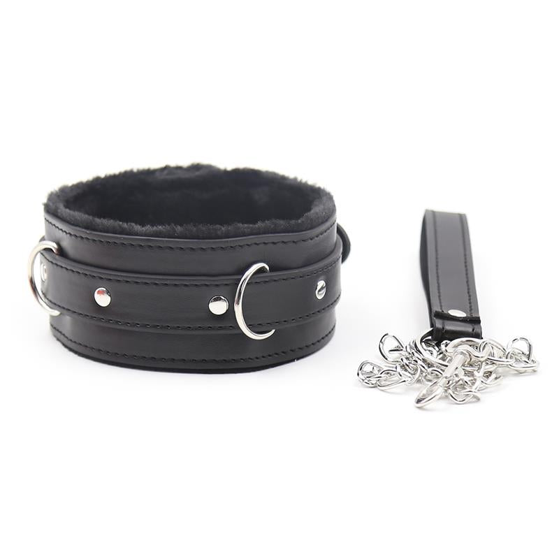 Collar Con Correa Negro