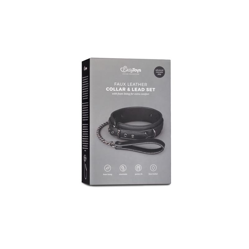 Collar Con Correa Negro