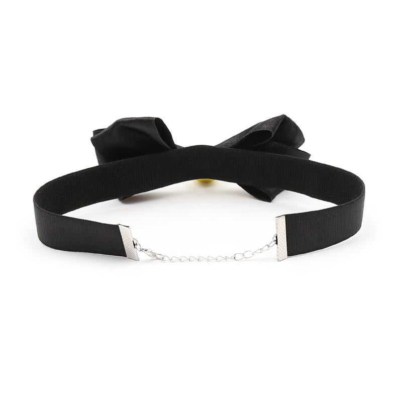 Collar Con Lazo Y Cascabel 29 Cm Negro M