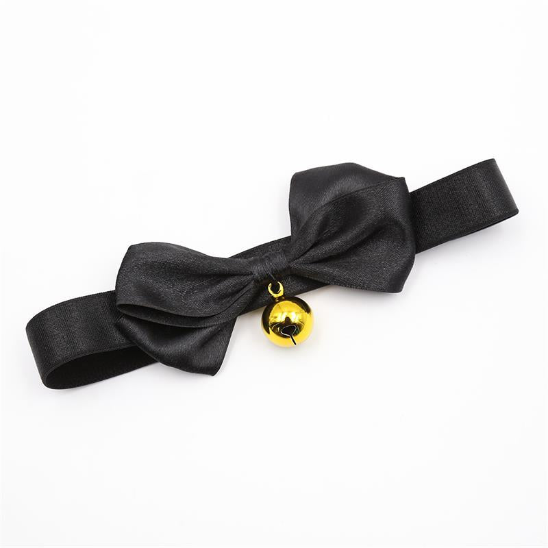 Collar Con Lazo Y Cascabel 29 Cm Negro M