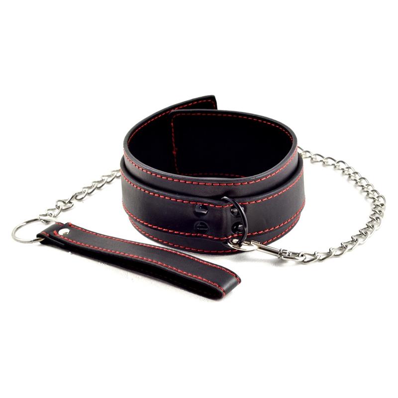 Collar Y Correa Bondage Negro