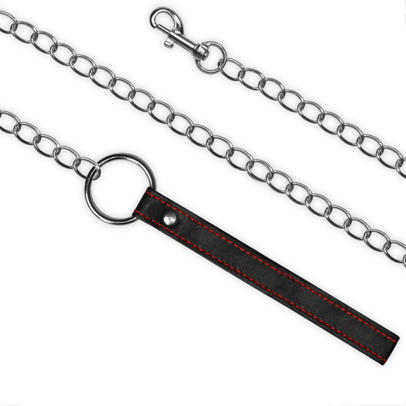 Collar Y Correa Bondage Negro