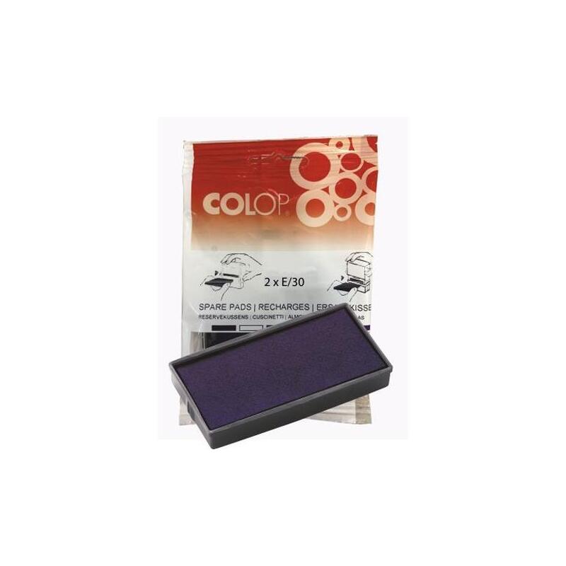 Colop Almohadilla E/30 Azul Blister -2u-