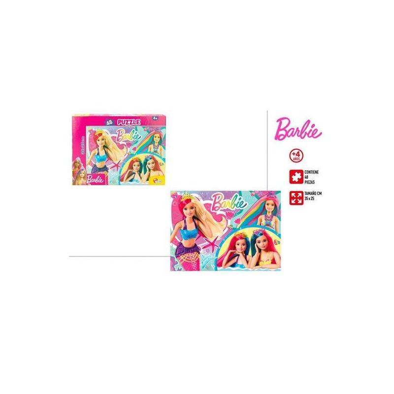 Colorbaby Puzzle Barbie Doble Cara M-Plus 35x25cm 48 Piezas +4 Años