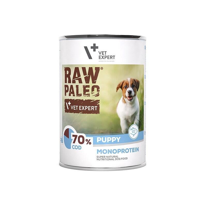 Comida Húmeda Para Cachorros Raw Paleo Puppy Monoprotein Bacalao 400 G