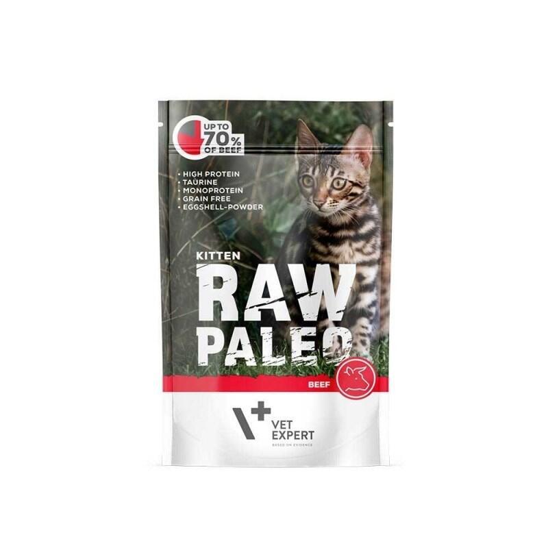 Comida Húmeda Para Gatitos Raw Paleo Kitten Cat Beef 100 G