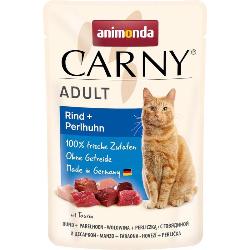 Comida Húmeda Para Gatos Animonda Carny Adult Beef And Guinea Fowl 85g