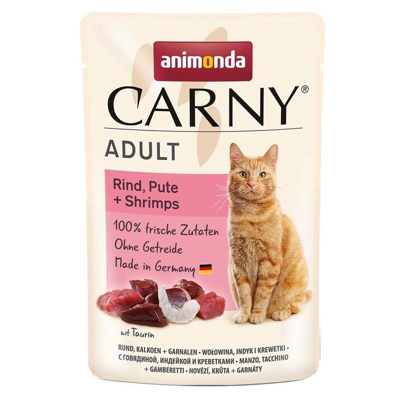 Comida Húmeda Para Gatos Animonda Carny Adult Beef, Turkey And Shrimps 85g