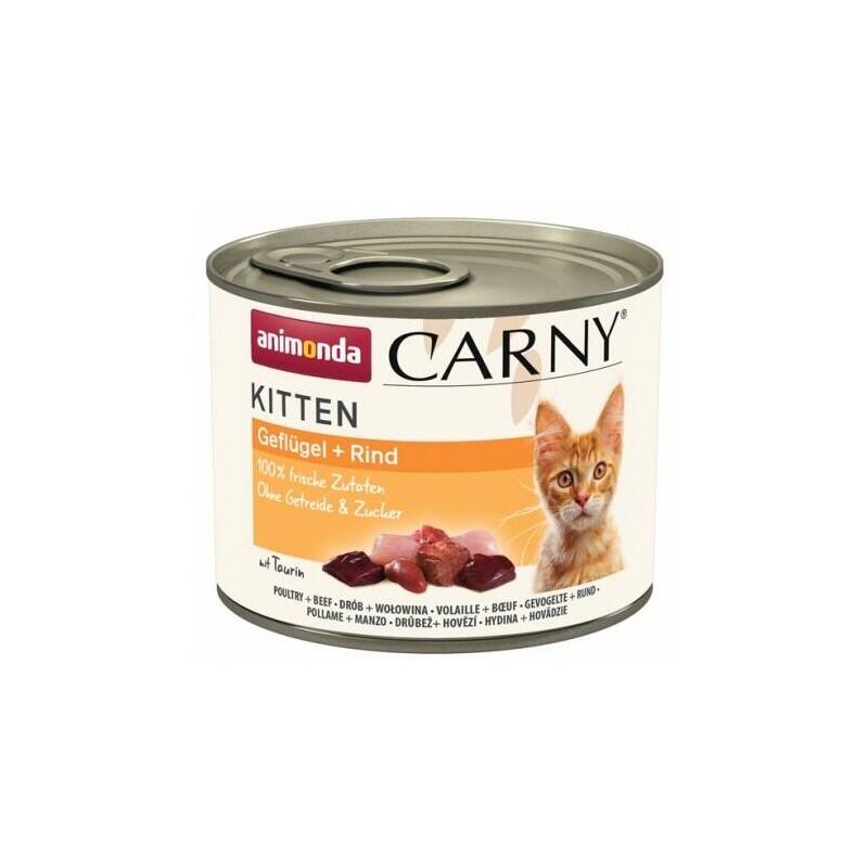 Comida Húmeda Para Gatos Animonda Carny Kitten Poultry Beef 200 G