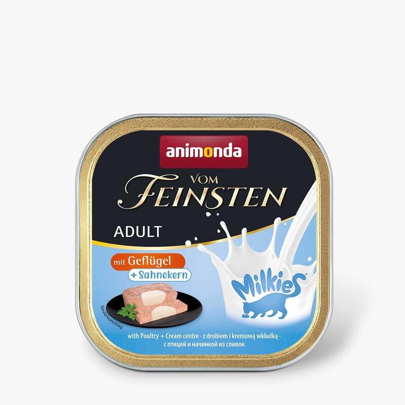 Comida Húmeda Para Gatos Animonda Vom Feinsten Adult Milkies Con Ave Y Relleno Cremoso 100g