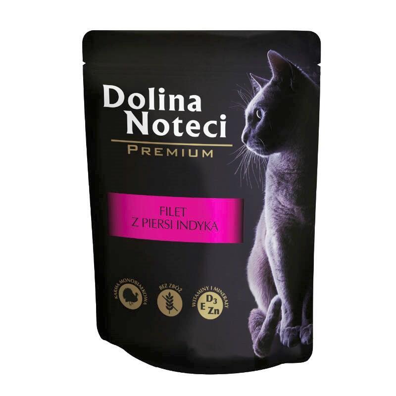 Comida Húmeda Para Gatos Dolina Noteci Premium Filete De Pechuga De Pavo Con Salsa 85 G