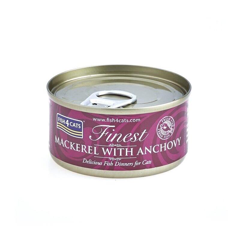 Comida Húmeda Para Gatos Fish4cats Mackerel With Anchovy 70g