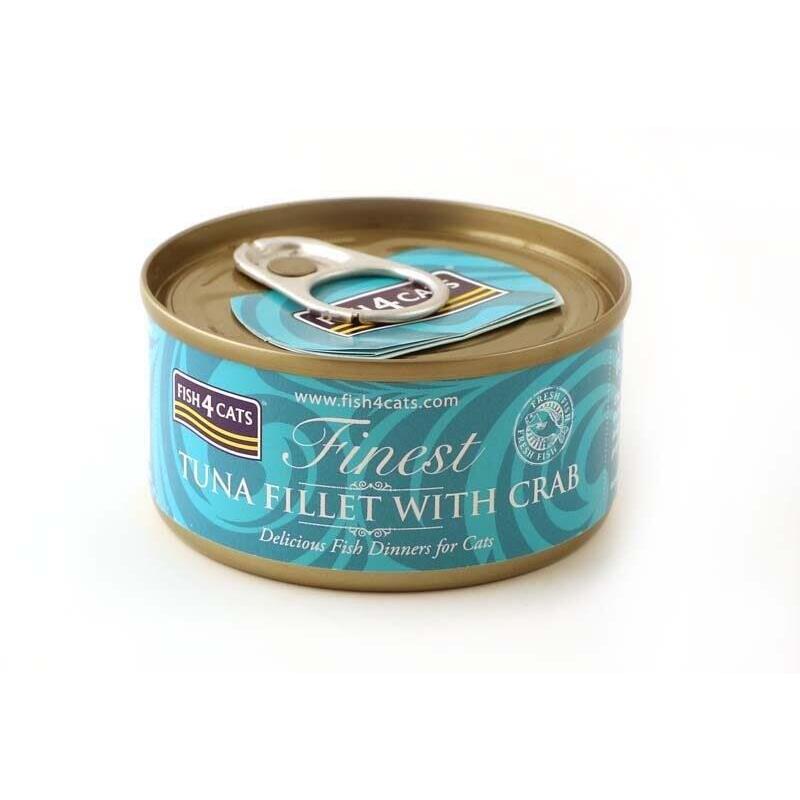 Comida Húmeda Para Gatos Fish4cats Tuna Fillet With Crab 70g