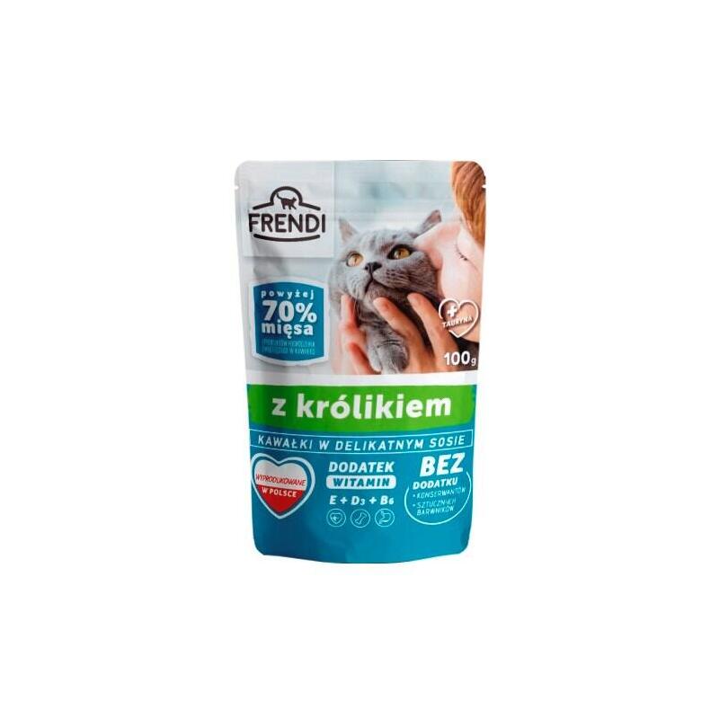 Comida Húmeda Para Gatos Frendi Trozos En Salsa Con Conejo 100 G
